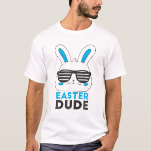 Camiseta Easter Dude Retro Gafas de Sol Bunny Face Boys Hom
