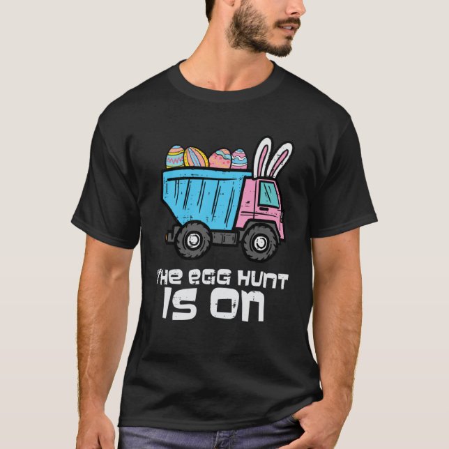 Camiseta Easter Dump Truck Egg Hunt On Construction Toddler (Anverso)