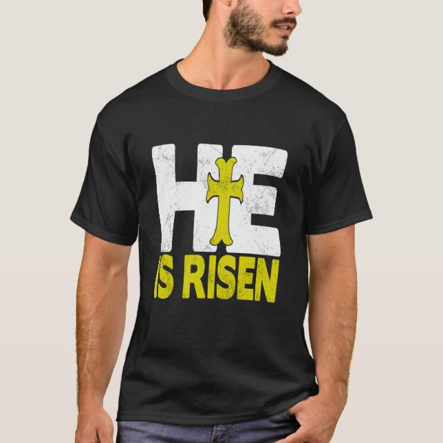 Camiseta Easter Easter Jesus He is Risen Easter Women Men (Anverso)