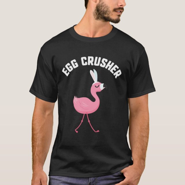 Camiseta Easter Egg Crusher Flamingo Bunny Candy kids Gift  (Anverso)