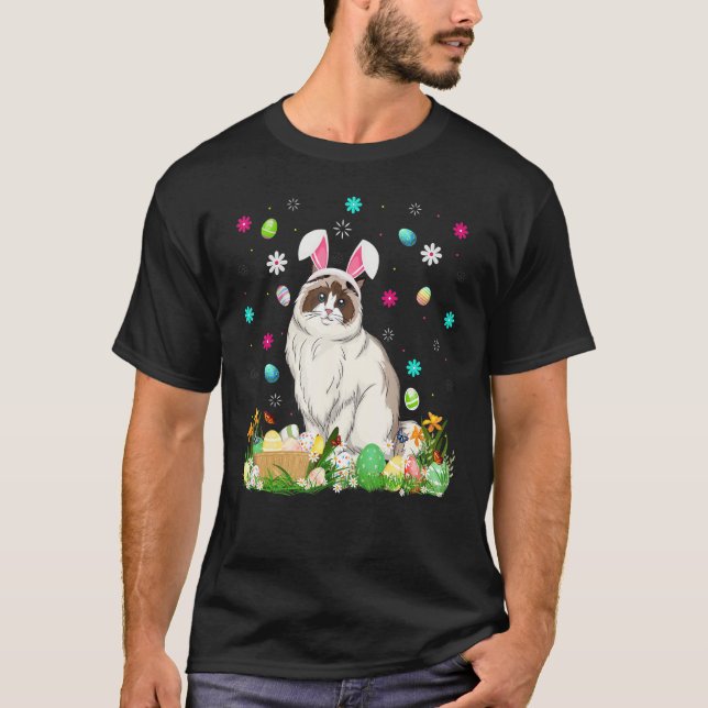 Camiseta Easter Egg Funny Ragdoll Cat Easter Sunday (Anverso)