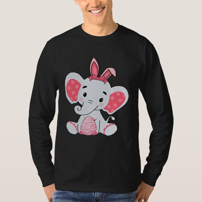 Camiseta Easter Egg Hunt Bunny Ear Elephant Easter Day 2023 (Anverso)