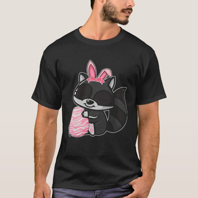 Camiseta Easter Egg Hunt Bunny Ear Raccoon Easter Day 2023 (Anverso)