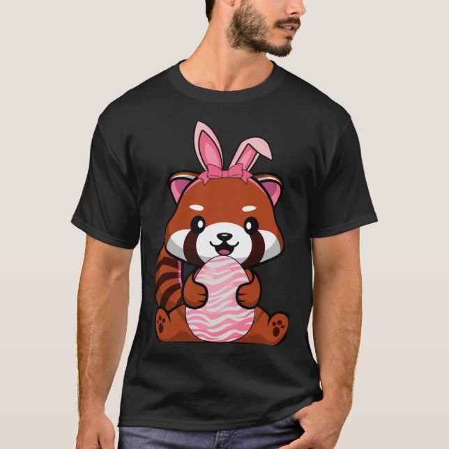 Camiseta Easter Egg Hunt Bunny Ear Red Panda Easter Day 202 (Anverso)
