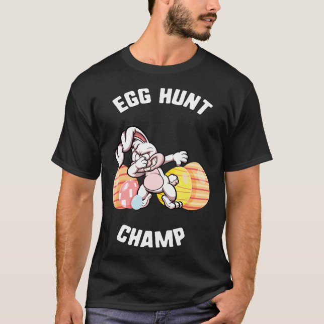 Camiseta Easter Egg Hunt Champ Dabbing Bunny Candy kids  Sp (Anverso)