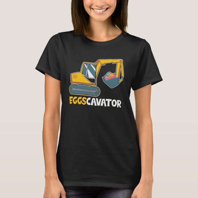 Camiseta Easter Egg Hunt Toddlers Constructions Trucks (Anverso)