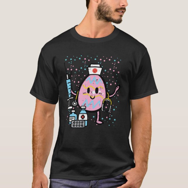 Camiseta Easter Egg Nicu Nurse Cute Picu Baby RN ER Scrub T (Anverso)
