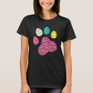 Camiseta Easter Eggs Perro Cat Paw Leopard Print Mascota Pa