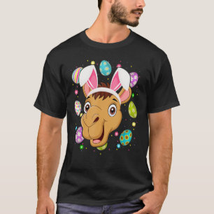Camiseta Easter Egy Bunny Ear Camel Face Easter Sunday