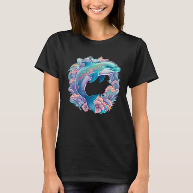 Camiseta Easter festive Illustration with charming Dolphin  (Anverso)