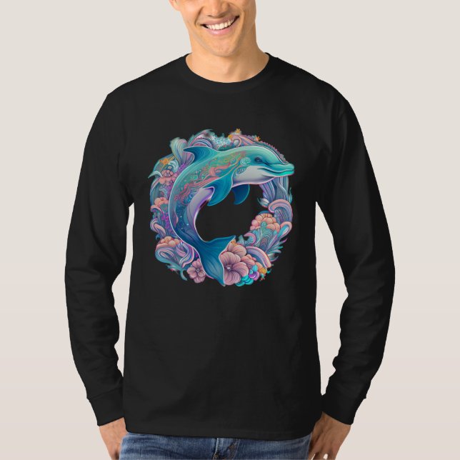 Camiseta Easter festive Illustration with charming Dolphin  (Anverso)