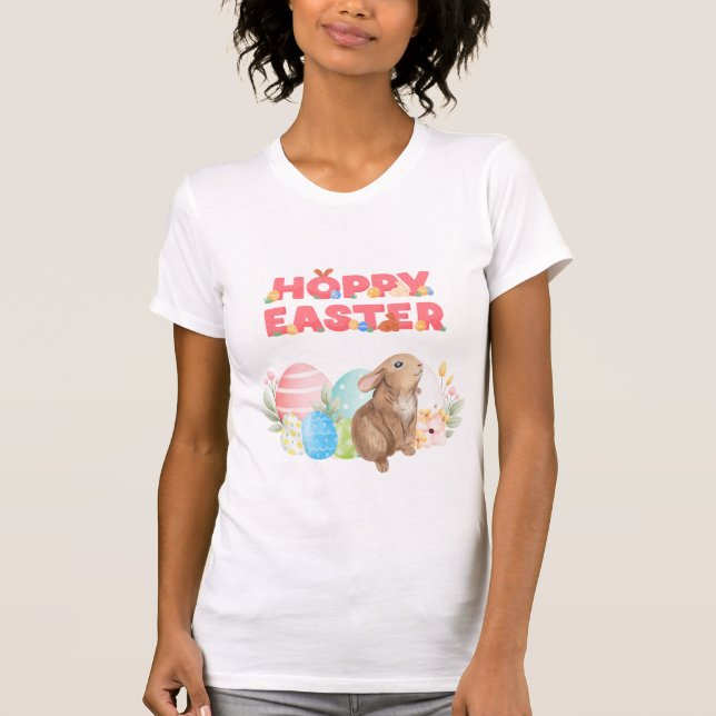 Camiseta Easter Group Eggs Hoppy Easter Day (Anverso)