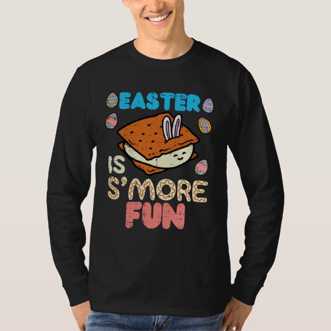Camiseta Easter Is Smore Fun  Camping Food Pun Men Women Ki (Anverso)