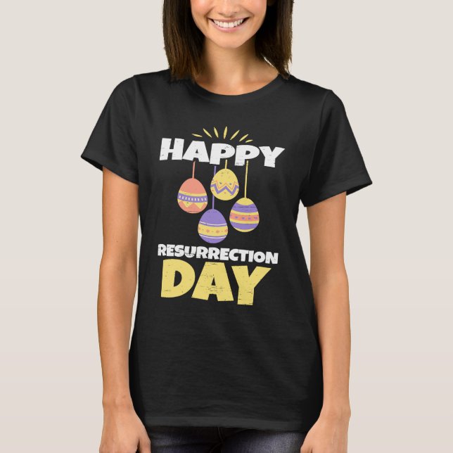 Camiseta Easter Jesus Happy Resurrection Day Sunday Egg Rab (Anverso)
