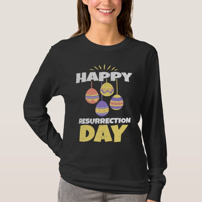 Camiseta Easter Jesus Happy Resurrection Day Sunday Egg Rab (Anverso)