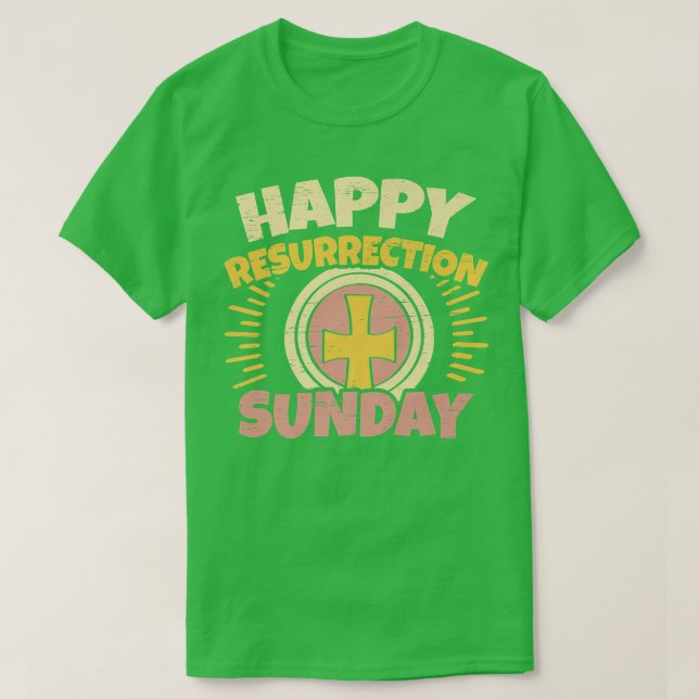 Camiseta Easter Jesus Happy Resurrection Sunday Egg Rabbit  (Diseño del anverso)
