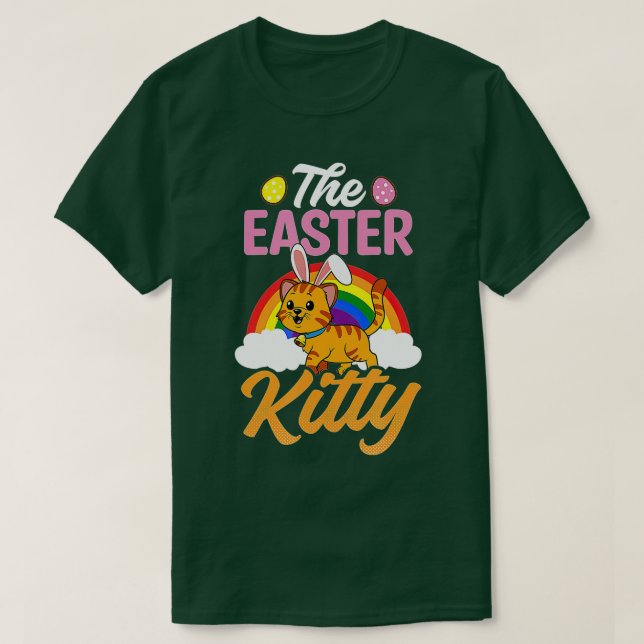 Camiseta Easter Kitty Design Easter Cat  (Diseño del anverso)