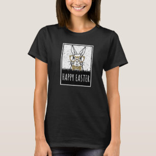 Camiseta Easter Leopard Bunny Rabbit Silhouette Happy East