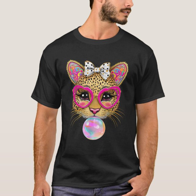 Camiseta Easter Leopard Cheetah Coquette Bow Brushstroke Ea (Anverso)