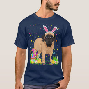 Camiseta Easter Mastiff Dog Bunny Egg Hunting Mastiff Easte