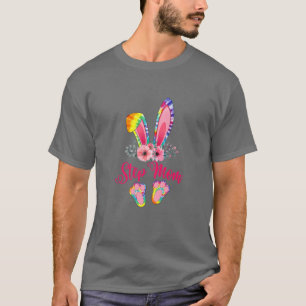 Camiseta Easter Mothers Day Step Mom Tie Dye Bunny Rabbit F