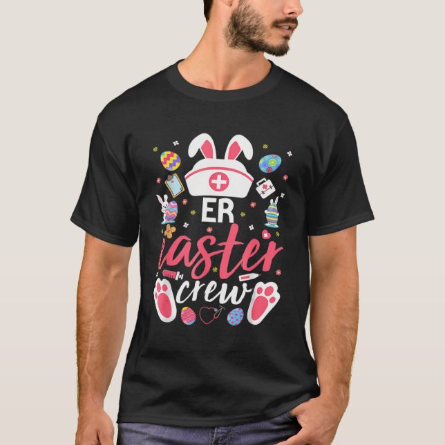 Camiseta Easter Nurs Crew Easter Day Emergency Room Nur (Anverso)