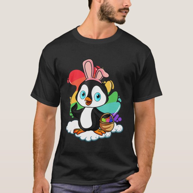 Camiseta Easter Penguin Easter Hunt Eggs Bunny Penguin  Eas (Anverso)