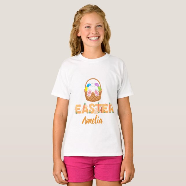 Camiseta Easter Personalized Kids Basic T-Shirt (Anverso completo)