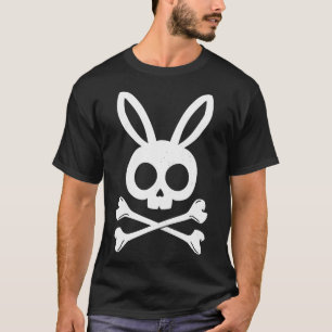 Camiseta Easter Pirate Jolly Roger Bunny Skull Rabbit