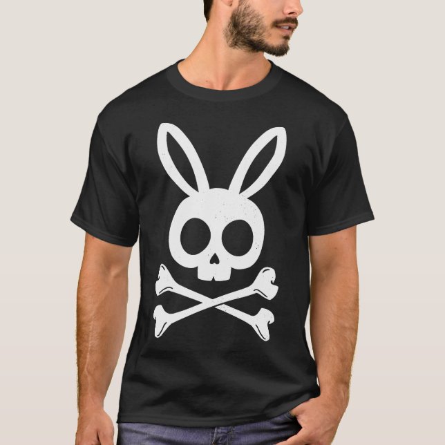 Camiseta Easter Pirate Jolly Roger Bunny Skull Rabbit (Anverso)