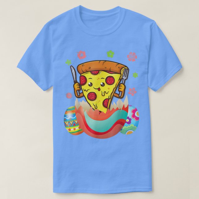 Camiseta Easter Pizza Slice Bunny Ears Gracioso Alojamiento (Diseño del anverso)