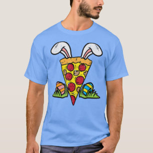 Camiseta Easter Pizza Slice Bunny Ears Gracioso Alojamiento
