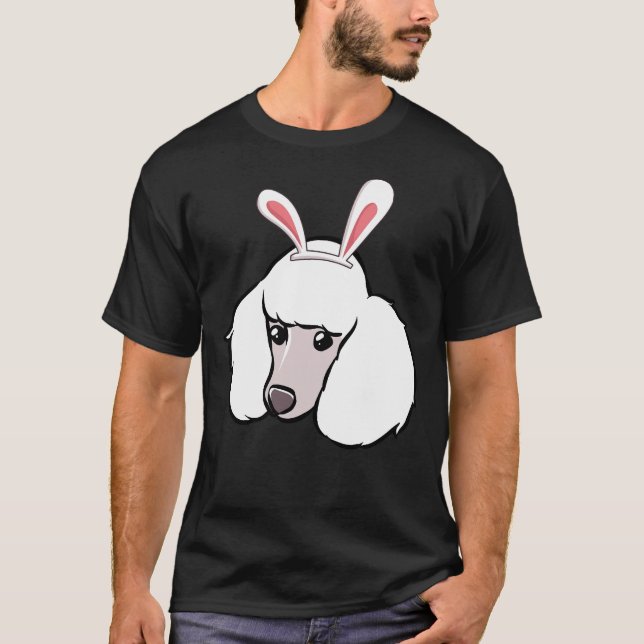 Camiseta Easter Poodle Bunny Ears Costume Funny Perro de Pa (Anverso)