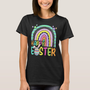 Camiseta Easter Rainbow Bunny Easter Rabbit Egg Hunting Bas
