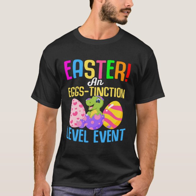 Camiseta Easter rex Dino Dinosaur Easter Eggs Bunny  1 (Anverso)