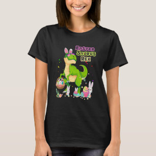 Camiseta Easter Saurus Rex Dinosaur Rex Bunny Basket Eggs E