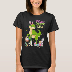 Camiseta Easter Saurus Rex Dinosaur T Rex Bunny Basket Eggs