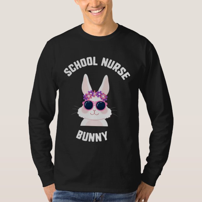 Camiseta Easter School Nurse Bunny Bunny Sunglasses Kids (Anverso)