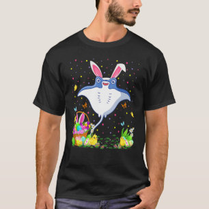 Camiseta Easter Skate Fish Bunny Egg Hung Skate Easter S