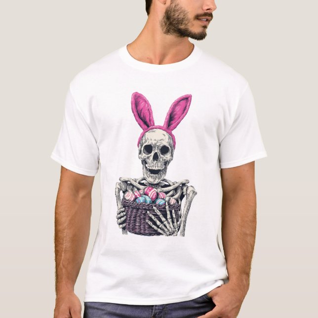 Camiseta Easter Skull � Funny Bunny Skeleton (Anverso)