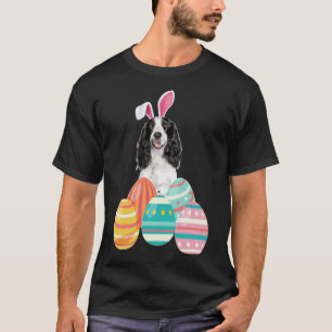 Camiseta Easter Springer Spaniel Bunny Ears & Eggs