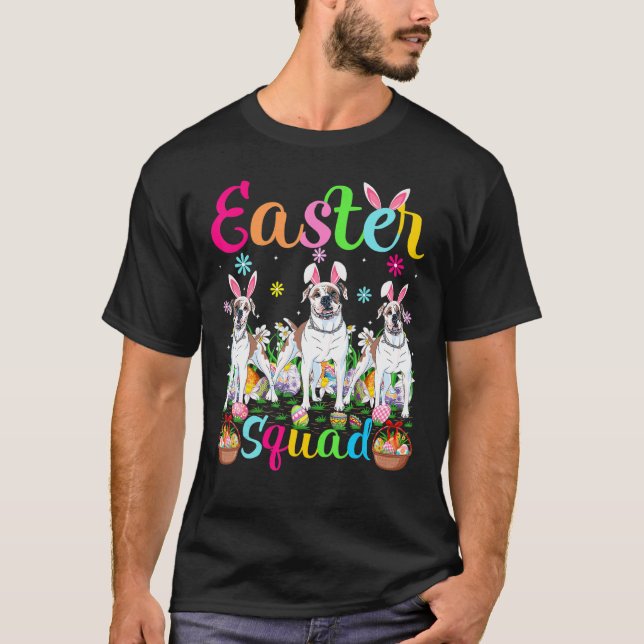 Camiseta Easter Squad Bunny Ear American Bulldog Feliz Este (Anverso)