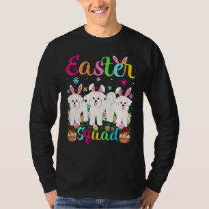 Camiseta Easter Squad Bunny Ear Bichon Frise Dog Happy East