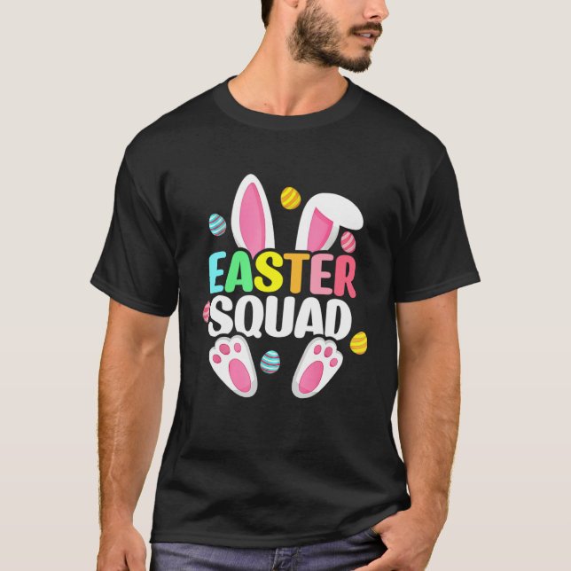 Camiseta Easter Squad Bunny Ear Eggs Hunting Family Matchin (Anverso)