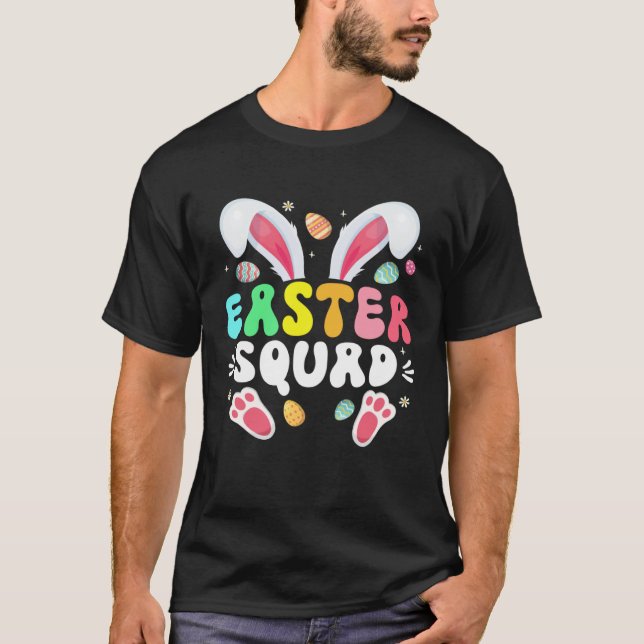 Camiseta Easter Squad Family Matching Easter Day Bunny Egg  (Anverso)