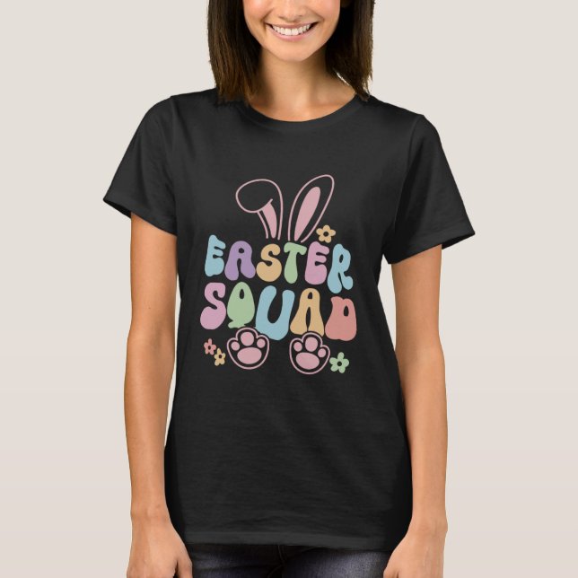 Camiseta Easter Squad Family Matching Easter Day Bunny Egg  (Anverso)
