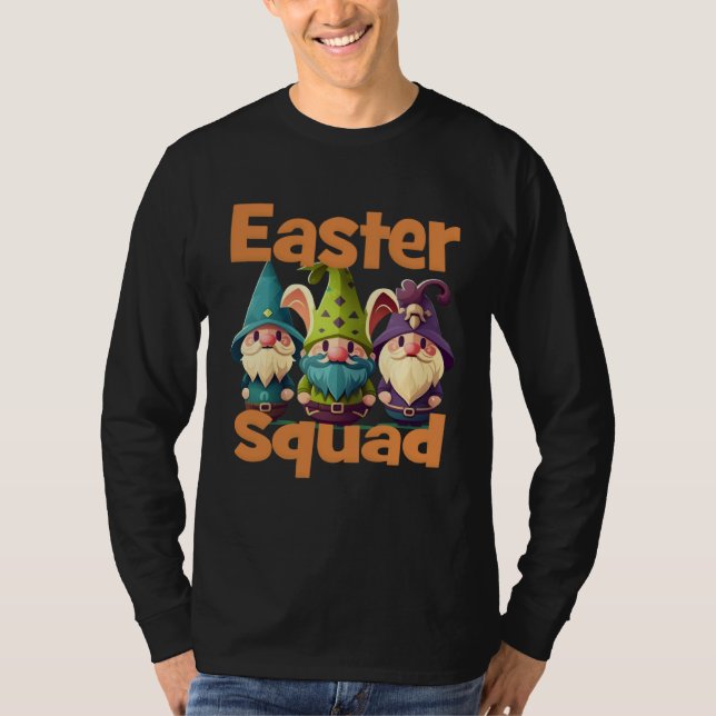 Camiseta Easter Squad Family Matching Gnomes Bunny Egg Hunt (Anverso)