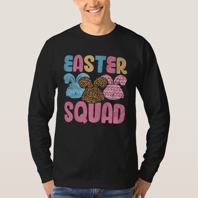 Camiseta Easter Squad Leopard Bunny Easter Day For Womens G (Anverso)
