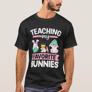 Camiseta Easter Teacher Bunny Teaching My Favorite Bunnies 