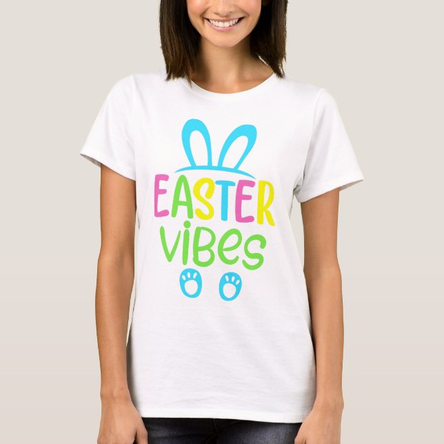 Camiseta Easter Vibes Pastel (Anverso)